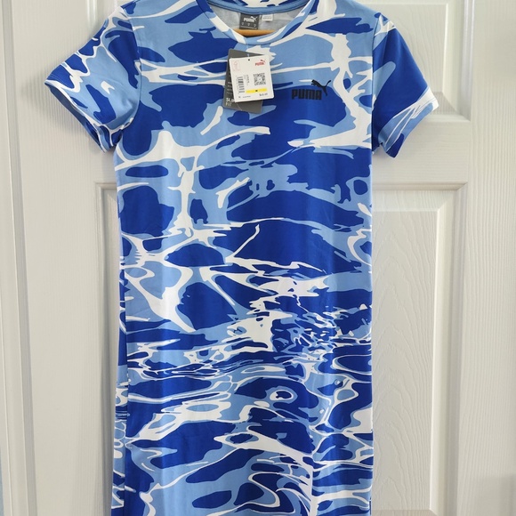 Puma Summer Splash Graphic Dress Womens Blue Casual, size M, NWT - Picture 3 of 6